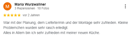 5 Sterne Google Rezension